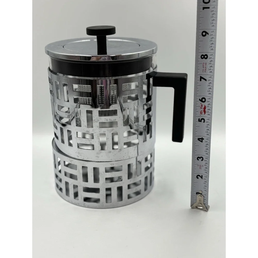 2 Piece Bodum French‎ Press EXC Stainless Steel Body Modern Art Deco, WARMER